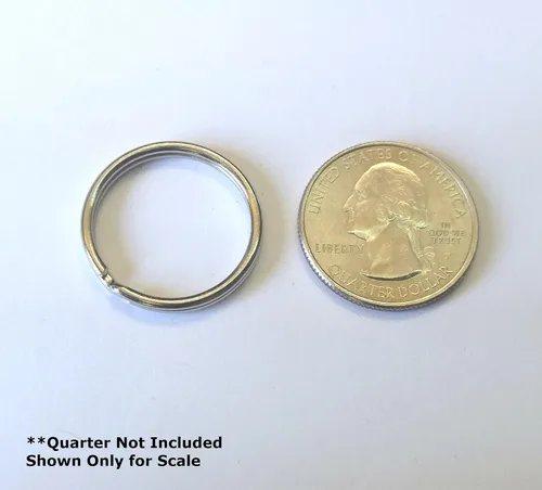Vista 5 de Paquete de 100 llaveros de 1 pulgada, tratados térmicamente, resistentes y duraderos, llaveros de anillo dividido de alta calidad por Specialist ID