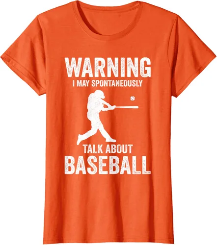 Vista 8 de Warning I May Talk About Baseball Player - Camiseta divertida de béisbol