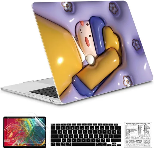 Vista 35 de Funda compatible con MacBook Air de 13 pulgadas 2022, 2021-2018 A2337 M1 A1932 A2179, carcasa de plástico duro duradero, cubierta de teclado