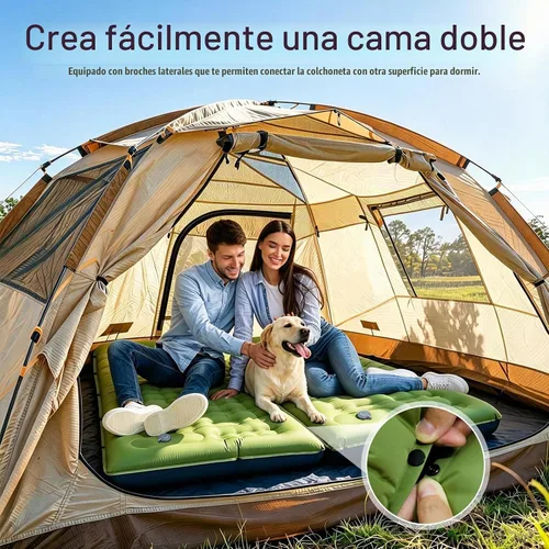 Vista 5 de Almohadilla de dormir para acampar, almohadilla inflable de 5