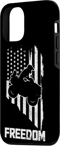 Vista 2 de Funda vintage para iPhone 14 ATV Freedom Patriotic Quad Bike 4 Wheeler con bandera de EE. UU