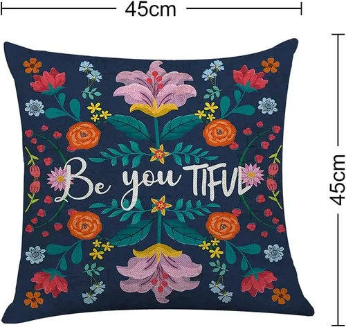 Vista 2 de Littlefa Inspiring Gifts - Funda de cojín con diseño de flores retro, funda de cojín decorativa para sala de estar, dormitorio, decoración para Sé