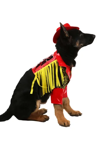 Vista 3 de Disfraz Macho Man para Perros Multicolor