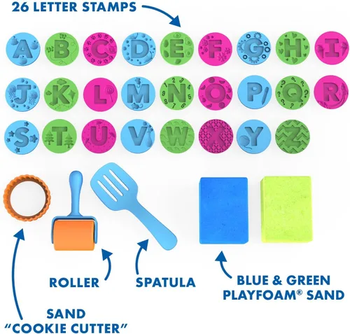 Vista 6 de Educational Insights Playfoam Sand ABC - Juego de galletas, arena de juego, juguete sensorial, regalo para niños y niñas, a partir de 3 años