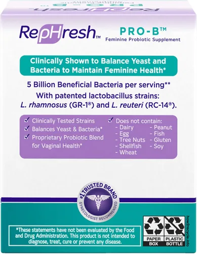 Vista 2 de RepHresh Suplemento probiótico Pro-B para mujeres, 30 cápsulas orales