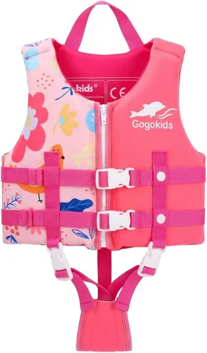 Vista 18 de Gogokids Chaleco de natación para niños pequeños, chaleco de natación de alta calidad para niños de 30-40-50-60-70-80 libras, flotadores para niños