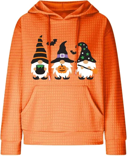Vista 3 de Sudadera con capucha de punto gofre para mujer con bolsillo