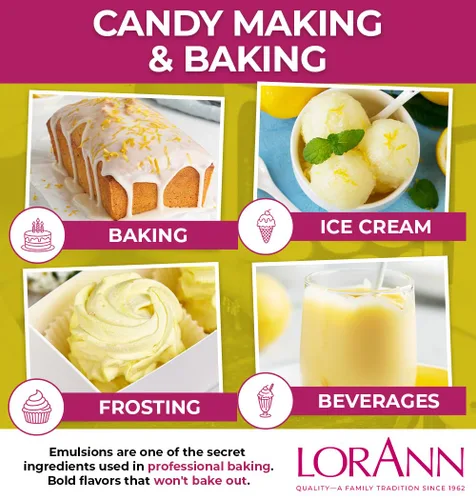 Vista 4 de LorAnn - Emulsión de panadería de limón, botella de 4 onzas