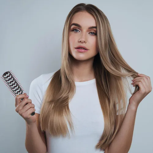 Vista 4 de Cricket Static Free Fast Flo Color Vent Hair Brush - Secado rápido y con secador, desenredante y peinado sin encrespamiento - Cerdas antiestáticas