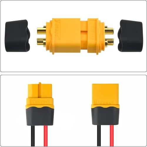 Vista 3 de 20 unidades (10 pares) XT60H bala hembra macho conectores con funda de protección de cable para batería DIY RC coche impresora 3D