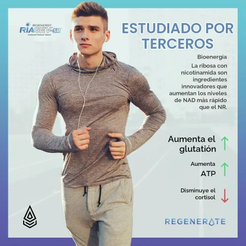 Vista 3 de Soporte NAD+ con ribósido de nicotinamida y D-ribosa - Liberación sostenida