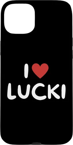 Vista 13 de Funda con corazón rojo para iPhone 16 I Love Lucki