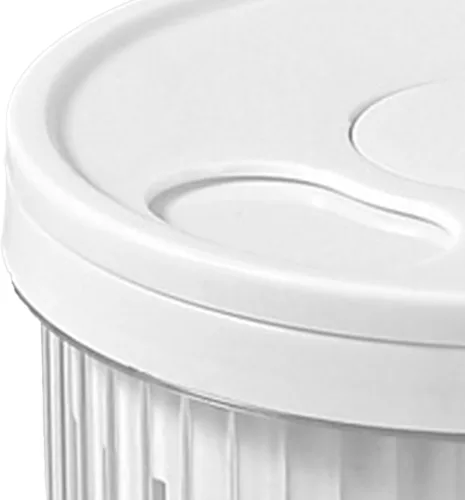 Vista 8 de Caja de almacenamiento de cebolleta de plástico multifuncional, forma redonda de contenedor de verduras de frutas, amplia aplicación para cocina