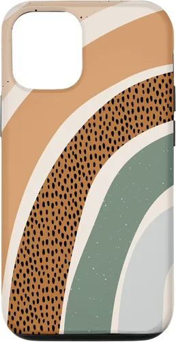 Vista 28 de Boho Burnt Orange Half Rainbow with Dotted Pattern Arches Case for iPhone 17