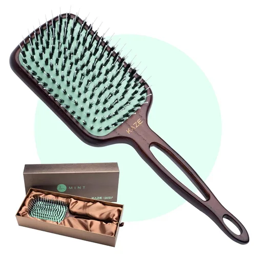 Vista 9 de MINT Kaze - Cepillo redondo de cerda de jabalí (0.787 in) para secado por soplado 20 mm ceramic barrel and boar bristles create lift, curl and