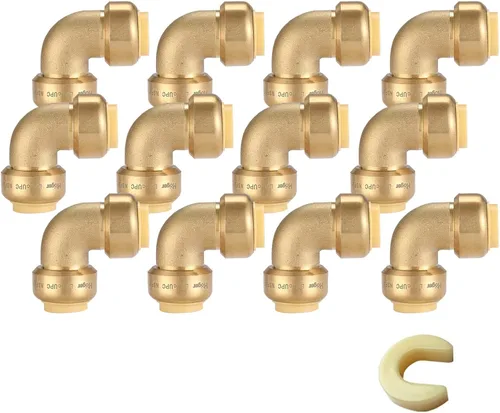 Vista 10 de Paquete de 10 acoplamientos rectos GUOFIS de 1/2" con clip de desconexión