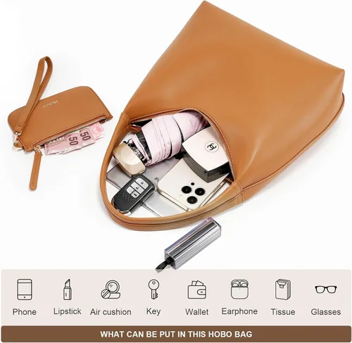 Vista 3 de MELOLILA Bolsos hobo pequeños para mujer, bolso hobo para mujer