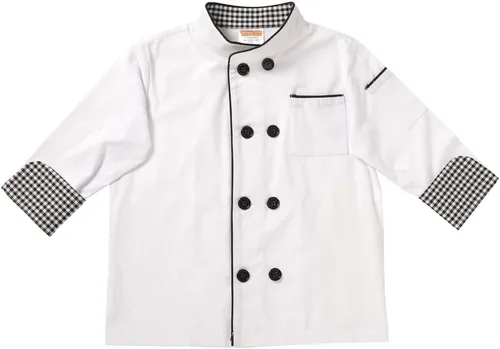 Vista 4 de Aeromax Junior Chef - Disfraz de cocina color blanco grande