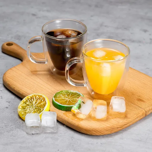 Vista 4 de Liuruiyu Tazas de expreso, juego de 2 tazas de café expreso de doble pared (5.5 onzas, 5.4 fl oz)