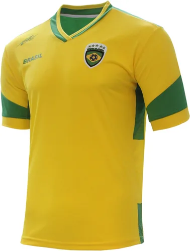 Vista 2 de ARZA Brasil New Jersey Fútbol AmarilloVerde 100% Poliéster