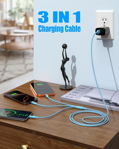 Vista 3 de Cable USB A a Lightning de Apple, con certificación MFi de Apple, cable de carga rápida para iPhone 14 13 12 11 Pro Max SE X XS XR XS Max 8 7 6 Puls