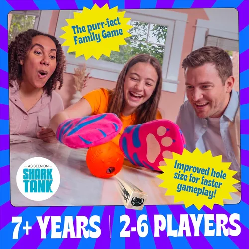 Vista 2 de MCMILLER ENTERTAINMENT El juego de guantes The Cat Mitt: juego de mesa familiar histéricamente divertido para niños, adolescentes y adultos juego
