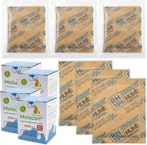 Vista 21 de Wisesorb Paquetes de control de humedad bidireccionales 49% para guitarras e instrumentos de madera - Absorbentes de humedad de 70g