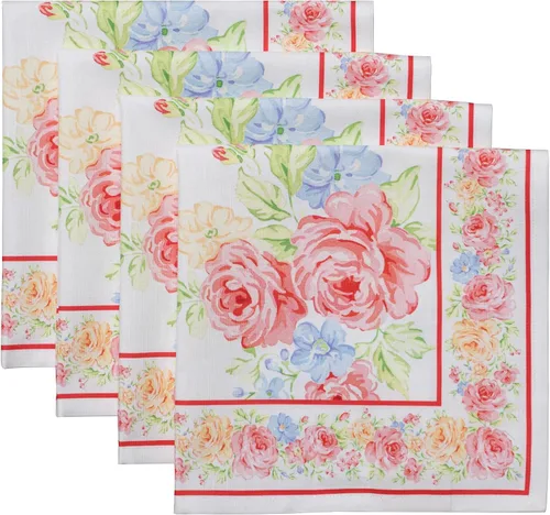 Vista 162 de Maison d' Hermine Juego de 4 servilletas de tela 100% algodón, suaves y duraderas, servilletas cuadradas reutilizables para uso diario, lavables