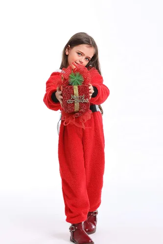 Vista 3 de yolsun Kids Onesie Santa Costume, Cute Christmas Costume Cosplay for Boys&Girls