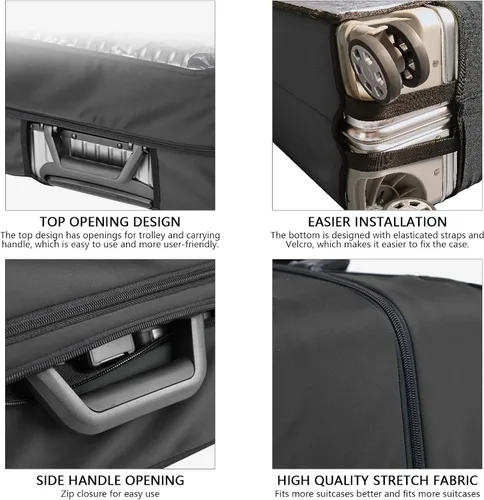 Vista 5 de Linpr Funda transparente para maleta, no requiere desmontaje, protectores de cubierta de equipaje, envoltura impermeable para maleta de viaje