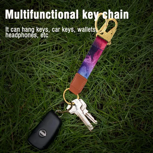 Vista 3 de Maicican Bonito llavero con clip para mujeres y hombres, mosquetón para llaves y cartera con anillos para llavero