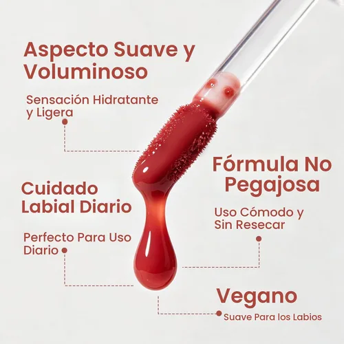 Vista 7 de KIMUSE Set de tinte labial de gel de agua, 6 colores, tintes de labios
