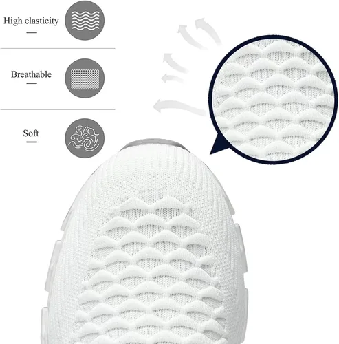 Vista 4 de Zapatos deportivos para hombre sin cordones para caminar y correr, tenis con diseño de hoja, informales, cómodos, antideslizantes, para el trabajo