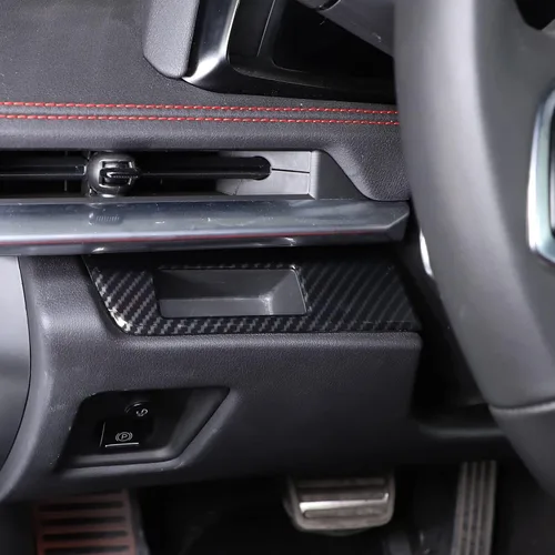 Vista 3 de Cubierta de panel de botón de interruptor de faros compatible con Chevrolet Corvette C8 Stingray 2020-2024, cubierta de moldura de ranura lateral