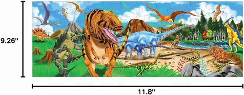 Vista 10 de Melissa & Doug Land of Dinosaurs - Rompecabezas, diseño de dinosaurios, (48 piezas, 4 pies de largo)