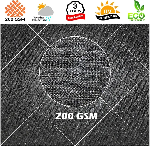 Vista 8 de Royal Shade Toldo Vela de Sombra Solar Rectangular Cuadrada Negra de 6' x 6' Hecho por Encargo RTAPR1416, UPF50+ 95% de Bloqueo UV, 200GSM Estándar