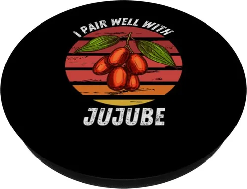 Vista 2 de Vintage Jujube I Pair Well With Jujube Food Lover PopSockets Standard PopGrip