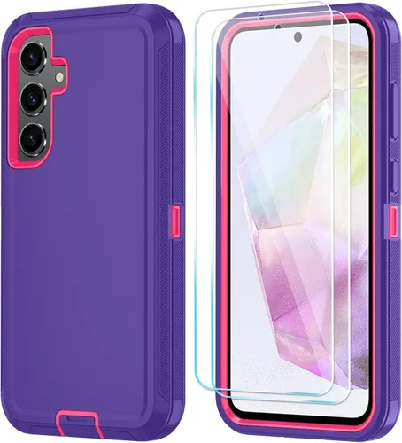 Vista 10 de ONOLA Funda compatible con Samsung Galaxy S24 Ultra con protector de pantalla HD, resistente a los golpes y a las caídas, funda de 3 capas