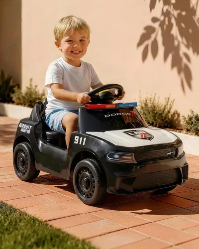 Vista 2 de Outfunny - Auto eléctrico de 12V para niños con control remoto, juguete con luz LED - Negro