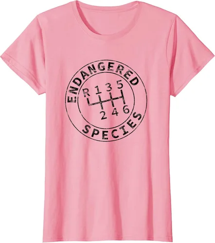 Vista 39 de Endangered Species Stick Shift Manual Transmission Drivers T-Shirt Baby Blue