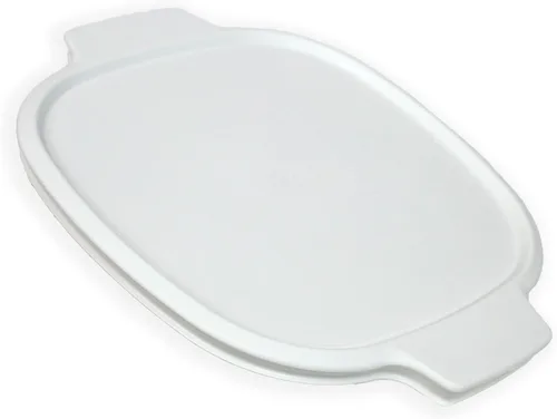 Vista 4 de CorningWare A-2-PC 2Qt & 3Qt Tapas de plástico blanco (paquete de 2) - Fabricado en Estados Unidos BPA Free Plastic Flexible Snap Fit Refrigerator
