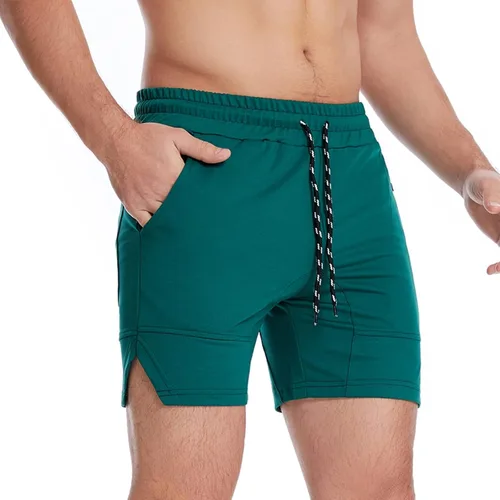 Vista 2 de Gym Shorts Men Workout Running Shorts Quick Dry Active 3 Inches Lightweight Breathable Training Shorts with Zipper Pockets