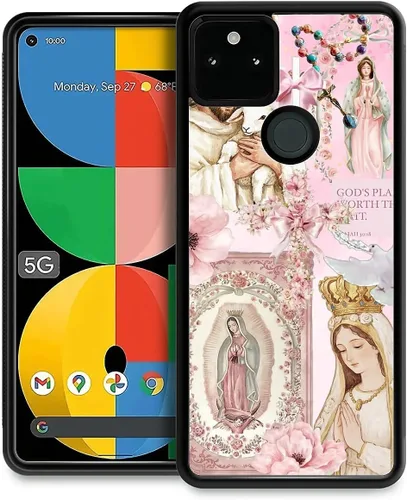 Vista 107 de Compatible con Google Pixel 4A 5G Mobile Case Creative Acrylic Back Panel Silicona Edge Case Slim Protección Especialmente para Google Pixel 4A 5G