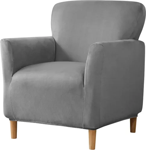 Vista 44 de LiveGo - Funda elástica para sillón de mediados de siglo moderno de 1 pieza, fundas de acento de jacquard para silla con brazos, fundas impermeables