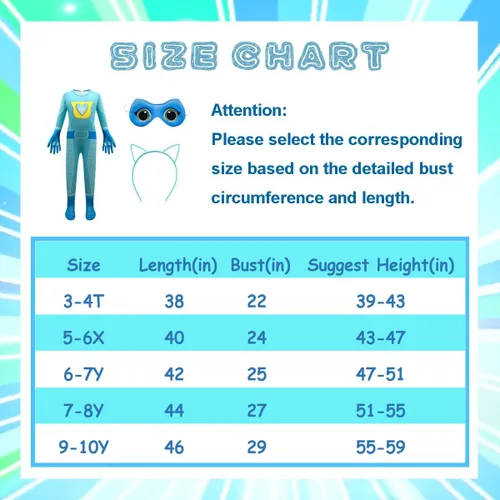 Vista 4 de Lindo disfraz de cosplay para niños con máscara y diadema, 3-10 años