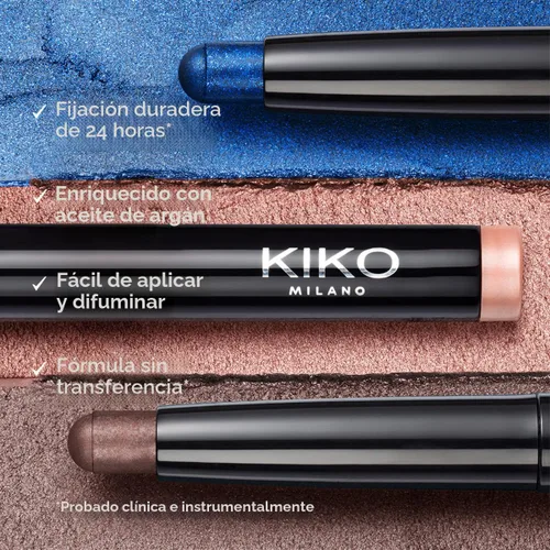 Vista 4 de KIKO MILANO - Sombra de ojos en formato Stick con una fórmula cremosa y fijación extrema 01 Holo Blanco