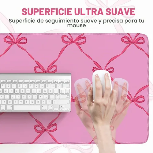 Vista 3 de iCasso Alfombrilla de escritorio para teclado y mouse, alfombrilla de mouse grande para escritorio, alfombrilla de escritorio para computadora