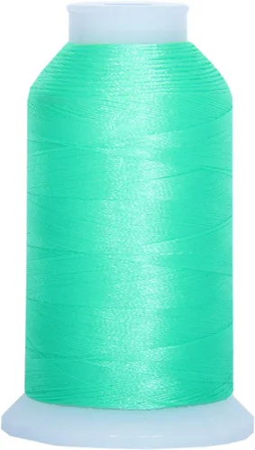 Vista 16 de Carretes de hilo de poliéster, 1000 m – 160 colores – Peso del hilo: 40 40wt trilobal polyester embroidery thread with bright sheen. Works with