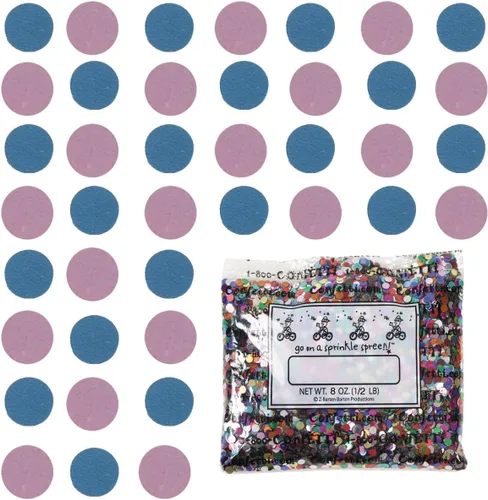 Vista 106 de Confetti Circle 1/4" Negro, Azul Marino Combo - 2 bolsas de media onza (1 oz) (8550/9971)