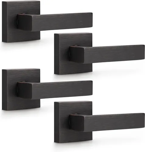 Vista 180 de KNOBWELL - Juego de cerradura con 1 picaporte resistente para puertas de una cara, ideal para puertas interiores reversibles, 0.93 libras